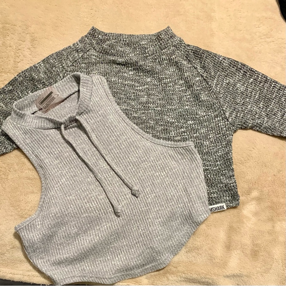 Gymshark Gray and Light Gray Tops
